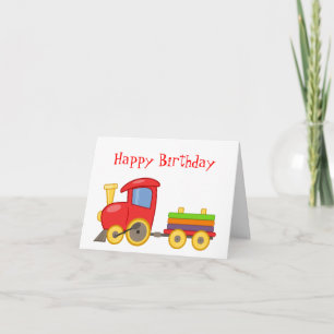 Tarjeta de cumpleaños del tren