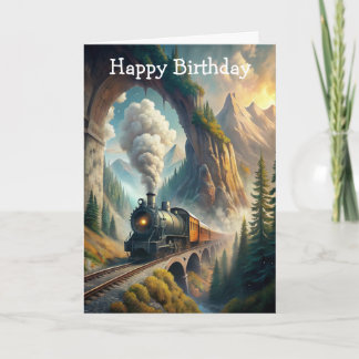 Tarjeta de cumpleaños del tren