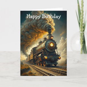 Tarjeta de cumpleaños del tren