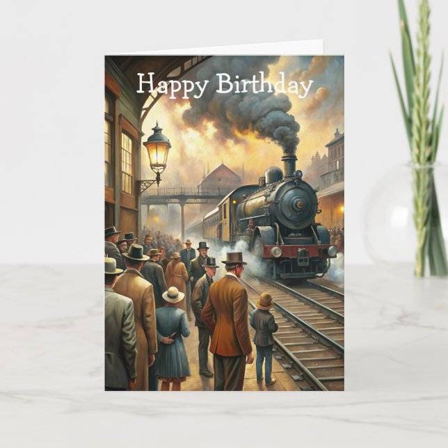 Tarjeta de cumpleaños del tren (Anverso)