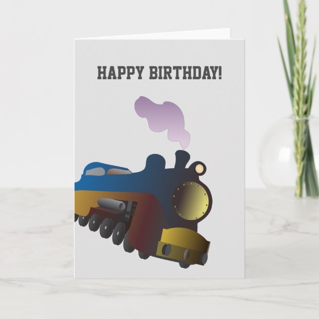 Tarjeta de cumpleaños del tren (Anverso)