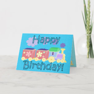 Tarjeta de cumpleaños del tren Choo Choo