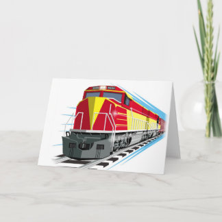 tarjeta de cumpleaños del tren infantil