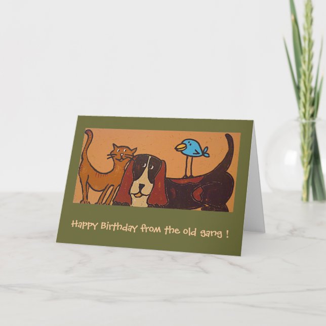 Tarjeta de cumpleaños del trío (Anverso)