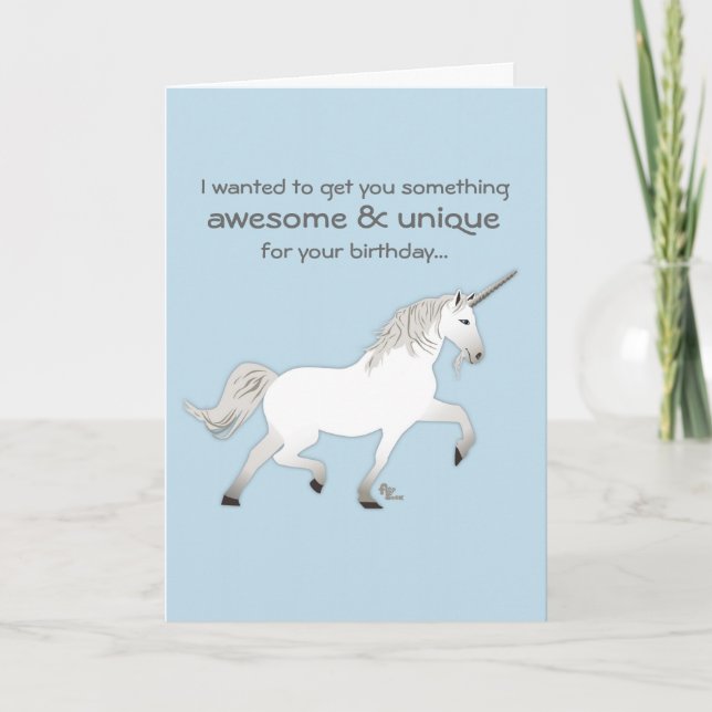 Tarjeta de cumpleaños del unicornio (Anverso)