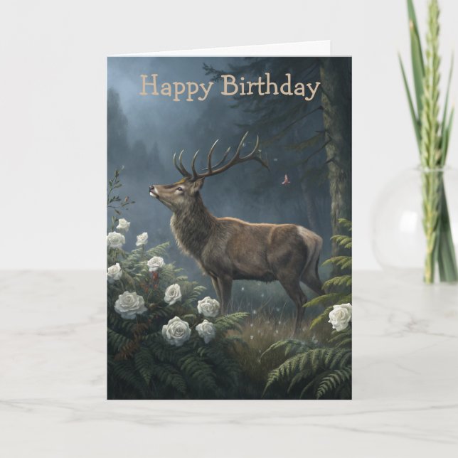 Tarjeta de cumpleaños del venado (Anverso)