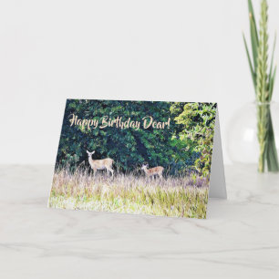 Tarjeta de cumpleaños del venado