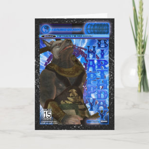 Tarjeta de cumpleaños del ventilador del juego del