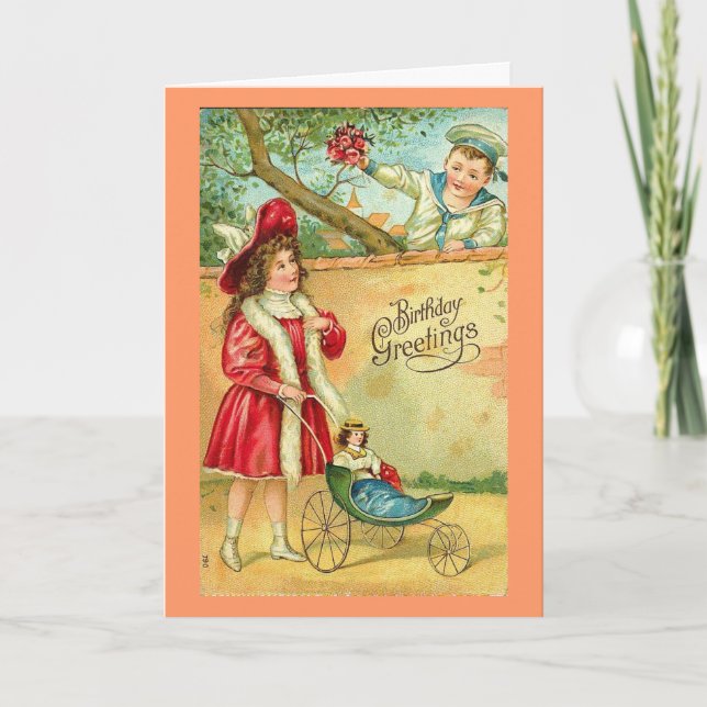 Tarjeta de cumpleaños del Victorian (Anverso)