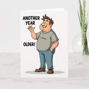 Tarjeta de cumpleaños del viejo alegre