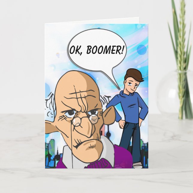 Tarjeta de cumpleaños del viejo Boomer OK (Anverso)