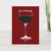 Tarjeta de cumpleaños del vino rojo del amante del