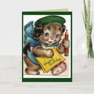 Tarjeta de cumpleaños del vintage