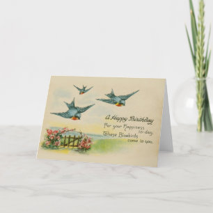 Tarjeta de cumpleaños del vintage