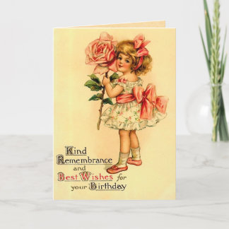 Tarjeta de cumpleaños del vintage