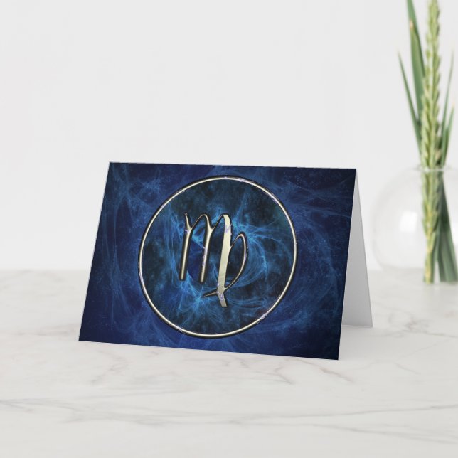 Tarjeta de cumpleaños del virgo (Anverso)