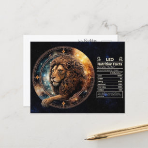 Tarjeta de cumpleaños del Zodiaco de Leo