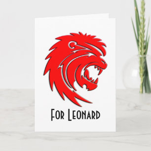 Tarjeta de cumpleaños del zodiaco para Leo (23 de