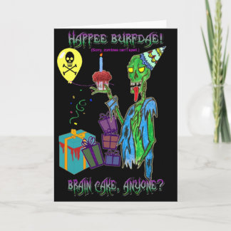 tarjeta de cumpleaños del zombi (espacio en