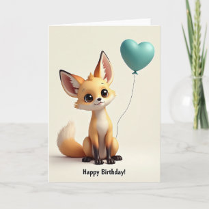 Tarjeta de cumpleaños del Zorro Dorado