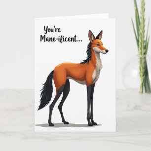 Tarjeta de cumpleaños del zorro elegante