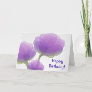 Tarjeta de cumpleaños delicada de las flores