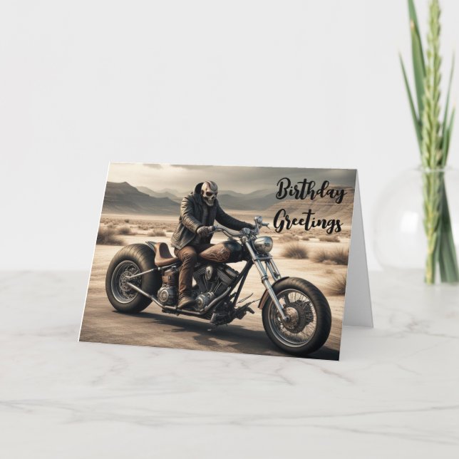 tarjeta de cumpleaños demon biker (Anverso)