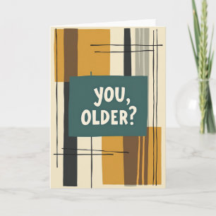 Tarjeta de cumpleaños descarada de mediados de sig