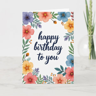 Tarjeta de cumpleaños Deseos Botánicos