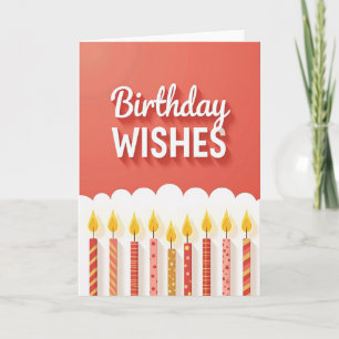 Tarjeta de cumpleaños deseos de coral