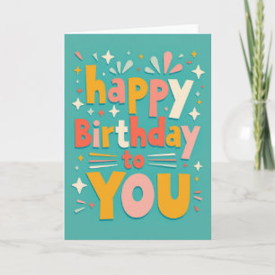 Tarjeta de cumpleaños Deseos en capas