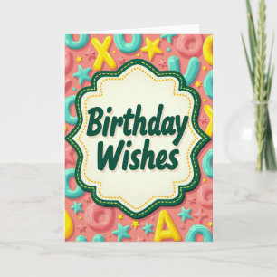 Tarjeta de cumpleaños Deseos Vibrantes