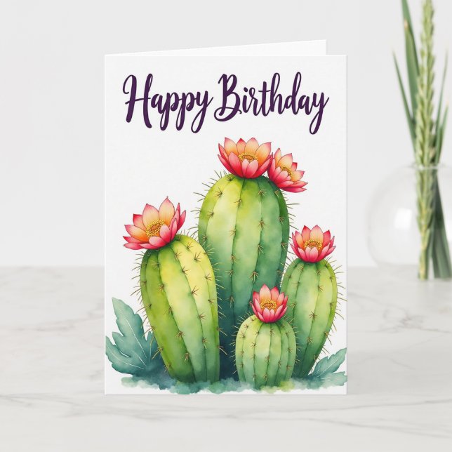 Tarjeta de cumpleaños Desert Bloom (Anverso)