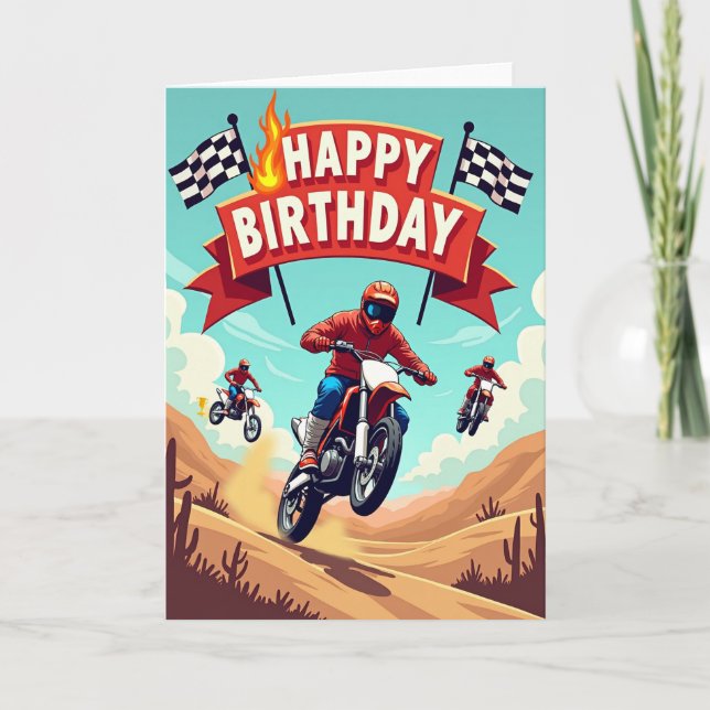 Tarjeta de cumpleaños Desert Jump (Anverso)