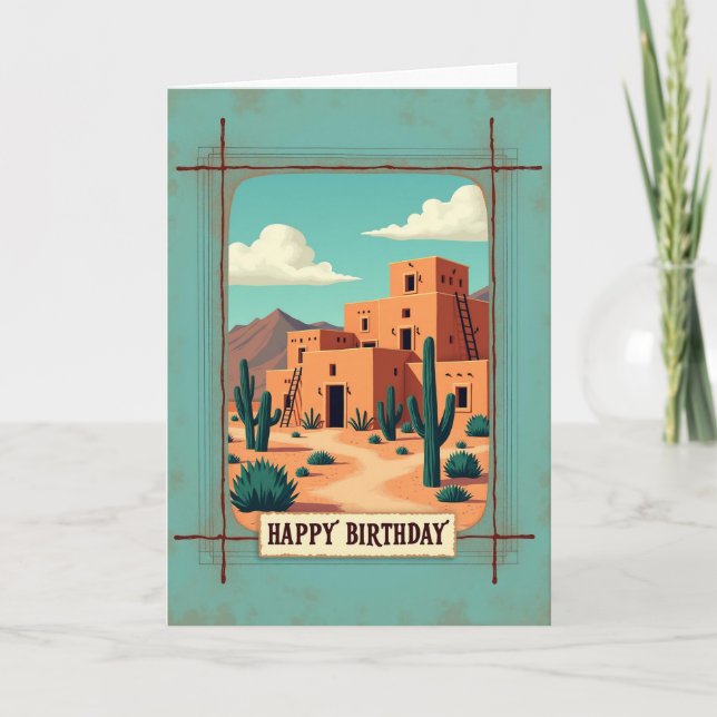 Tarjeta de cumpleaños Desert Vista (Anverso)