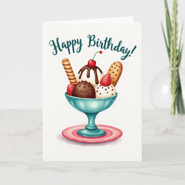 Tarjeta de cumpleaños Dessert Delight (Anverso)