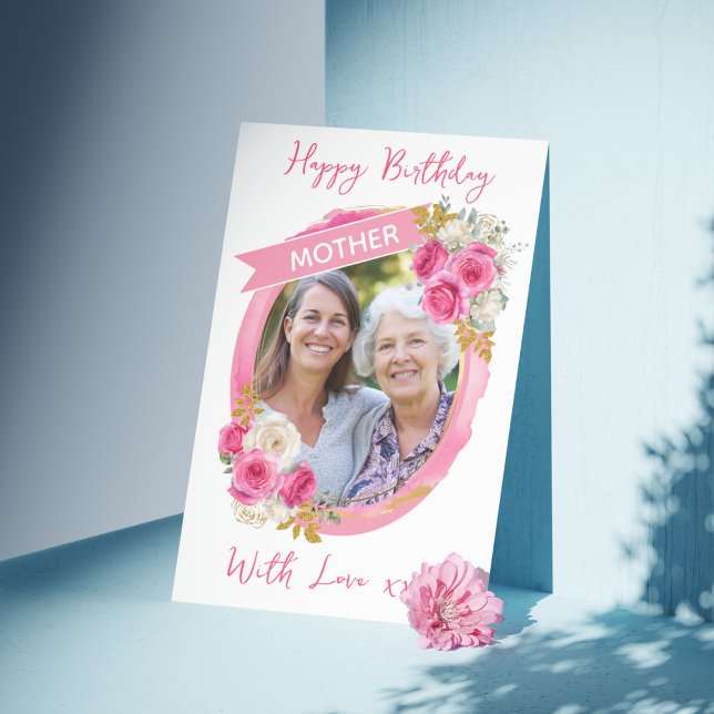 Tarjeta de cumpleaños/Día de la Madre con una foto (Subido por el creador)