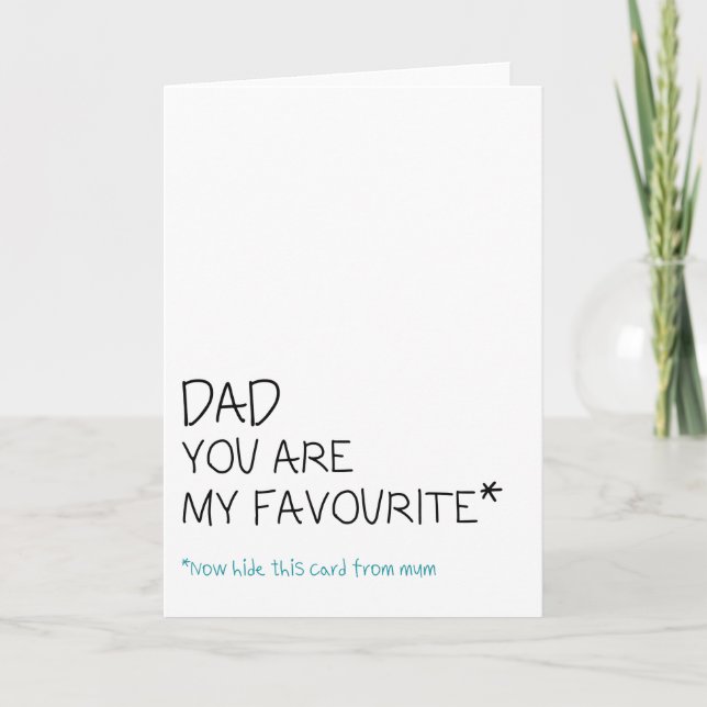 Tarjeta de cumpleaños / día de padre - tu favorita (Anverso)