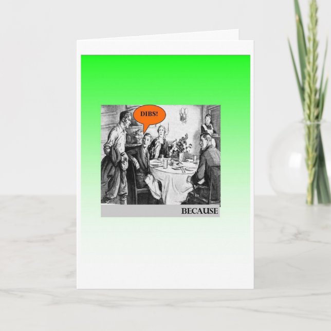 Tarjeta de cumpleaños Dibs (Anverso)