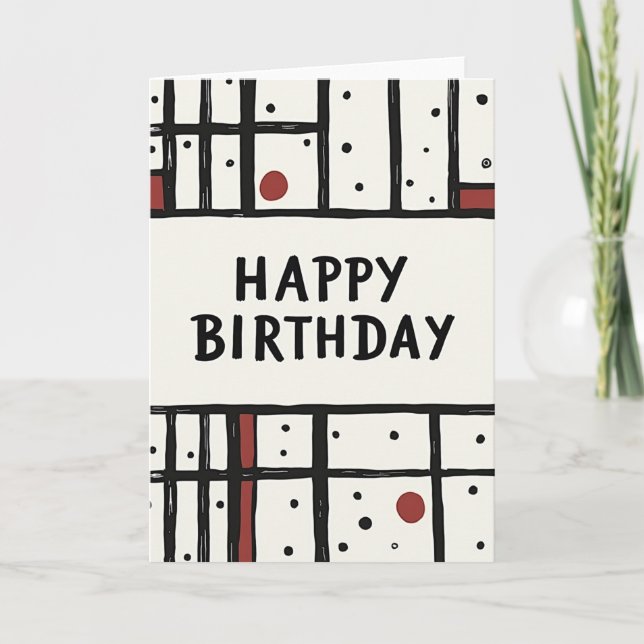 Tarjeta de cumpleaños dibujada a mano (Anverso)