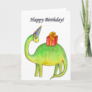Tarjeta de cumpleaños Dino