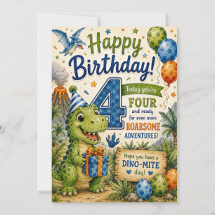 Tarjeta de cumpleaños Dino-Mite 4