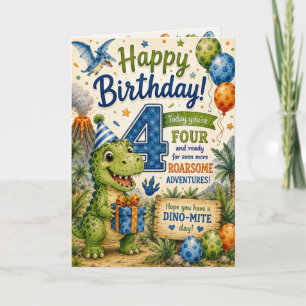 Tarjeta de cumpleaños Dino-Mite 4