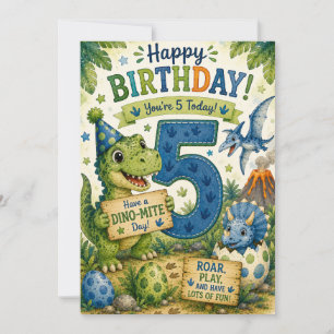 Tarjeta de cumpleaños Dino-Mite 5