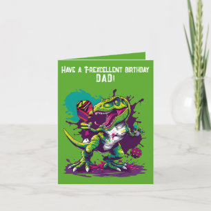 Tarjeta de cumpleaños Dino-mite divertida para pic