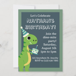 Tarjeta de cumpleaños Dinosaur