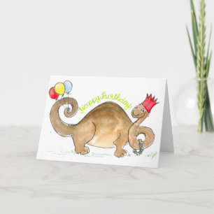 Tarjeta de cumpleaños Dinosaur