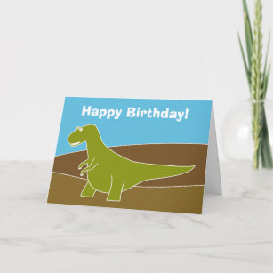 Tarjeta de cumpleaños Dinosaur
