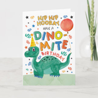 Tarjeta de cumpleaños Dinosaur | Tarjeta de dinosa