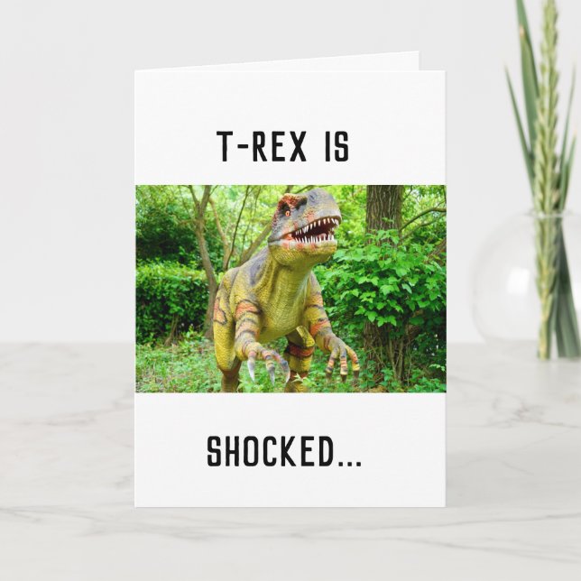 Tarjeta de cumpleaños Dinosaurio (Anverso)